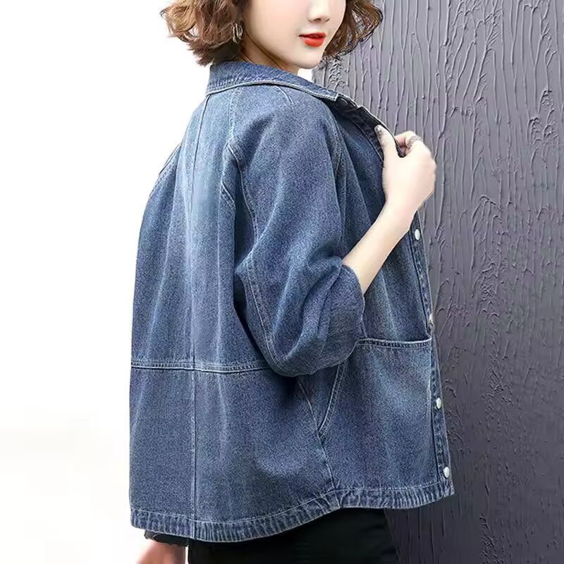 Women's New Loose Lapel Short Fashionable Jacket Mother Suit Spring and Autumn Thin Casual Top