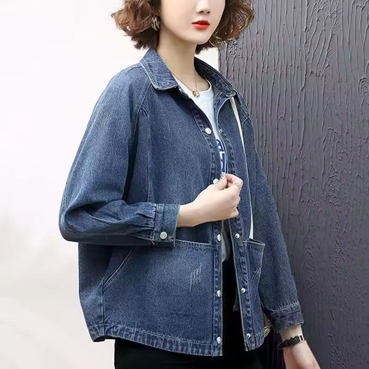 Women's New Loose Lapel Short Fashionable Jacket Mother Suit Spring and Autumn Thin Casual Top